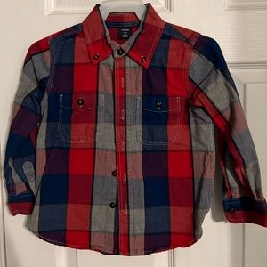 Button down plaid gap shirt